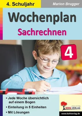 Obrázek produktu pro Wochenplan Sachrechnen / Klasse 4