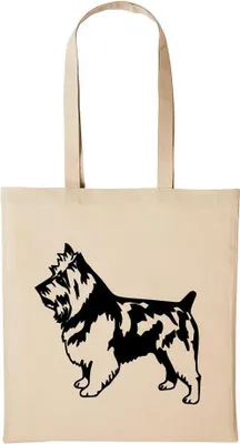 Produktbild von Huuraa Baumwollbeutel Terrier Geschenk Einkaufstasche Natural 10 Liter Baumwolle Terrier Accessoire