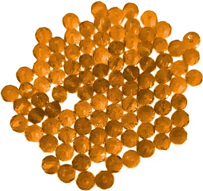 Immagine prodotto di Perline di vetro - Tipo sfaccettato - 60 pezzi - 10 mm - Arancione