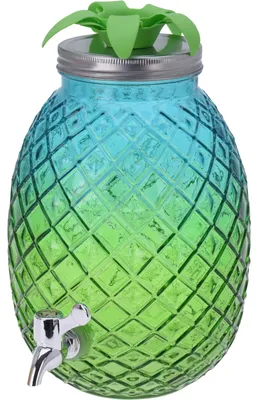 Produktbild von Getrankespender - Ananas - blau/grun - Glas - 4,7 Liter - Serviergetranke - Limonade - Wasser
