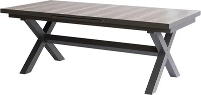 Obrázok produktu pre Záhradný skladací stôl 200+60×100×77 cm - čierny