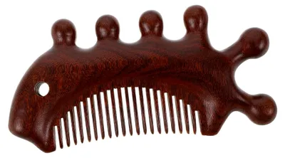 Immagine prodotto di Spazzola massaggiante artigianale in legno di sandalo, ideale per la cura del cuoio capelluto e dei capelli