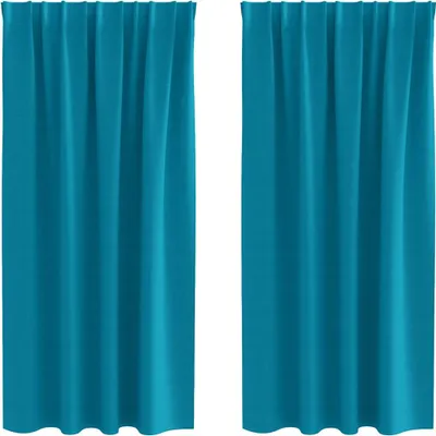 Obrázok produktu pre vidaXL Zatemňujúce závesy s krúžkami 2 ks Tyrkysová 175 x 140 cm