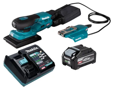 Productafbeelding van Makita BO 005 CGU101 accu-excentrische schuurmachine 40 V max. 80 x 130 mm 3,0 mm slaglengte borstelloos + 1x accu 4,0 Ah + oplader