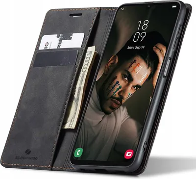 Immagine prodotto di SPACECASE Custodia a portafoglio flip per Galaxy A13 4G Nero