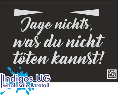 Produktbild von Aufkleber / Autoaufkleber - JDM / Die cut / Auto / OEM - Jage nichts, was du nicht töten kannst! - 210X150mm silber - Heckscheibe / Heckscheibenaufkleber