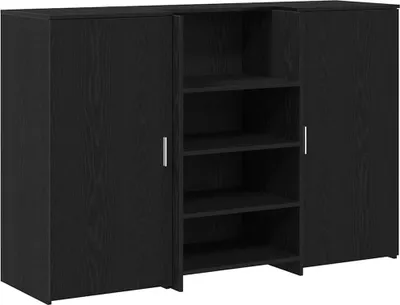 Immagine prodotto di Banco Reception Rovere Nero 155x50x103,5 cm Legno Multistrato