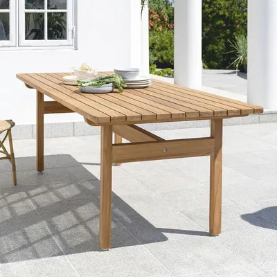 Produktbild von Casa Padrino Luxus Gartentisch Braun 205 cm - Teakholz Garten Esstisch - Garten Möbel
