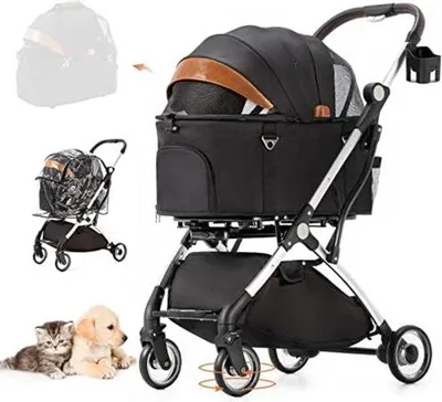 Produktbild von Famanu Hunde-Buggy Klappbar - All-Terrain - Schwarz