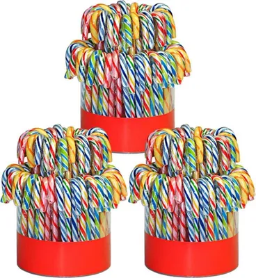 Produktbild von Candy Stöcke bunt 72x14g in der Dose Zuckerstangen (3er Pack)