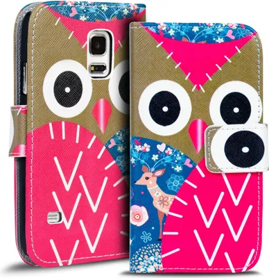 Produktbild von Handy Tasche für Samsung Galaxy S5 Hülle Kunstleder Motiv Schutzhülle Case