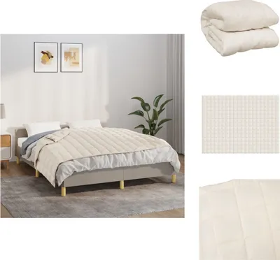 Zdjęcie produktu dla vidaXL Koc obciążeniowy jasnokremowy 150x200 cm 11 kg tkanina - Koce