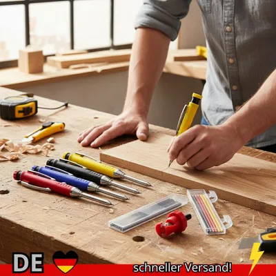 Produktbild von Solider Zimmermanns-Druckbleistift mit Spitzer Holzbearbeitungswerkzeuge 2 8