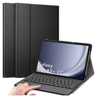 Produktbild von FINTIE Tastatur Hülle für Samsung Galaxy Tab A11+ Plus 11" 2025 / Tab A9+ Plus 11 Zoll 2023 Tablet - Deutscher Tastatur mit Touchpad Magnetisch Abnehmbarer Keyboard, Schwarz