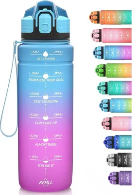 Image de Gourde Niggeey Sport 500ml Enfants BPA-free Tritan Bouteille d'eau marqueur de temps