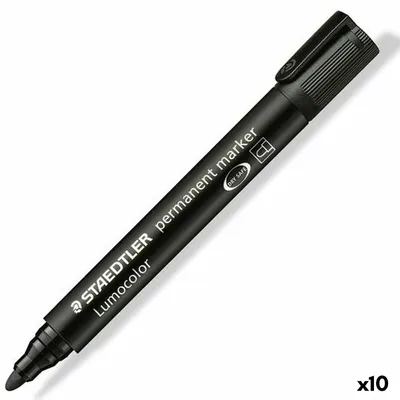 Zdjęcie produktu dla STAEDTLER Marker Lumocolor perm schwarz 10 Stück