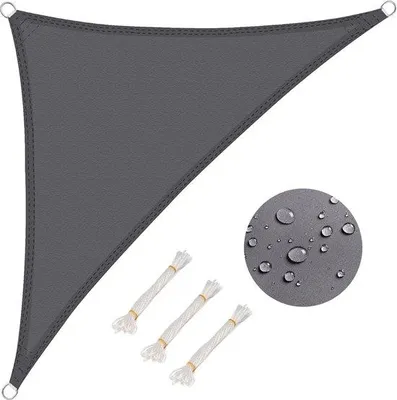 Image de Auvent de terrasse gris de 3 x 3 m, imperméable, en polyester, pour le jardin et la terrasse