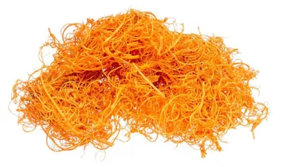 Produktbild von Curly Moos orange ca. 50 g Dekomoos Tamarindenfaser Basteln Floristik Modellbau