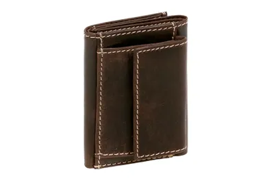 Produktbild von LEAS Mini Geldbörse kleines Portemonaie mit Geschenkbox Echt-Büffel-Leder, braun Vintage-Collection