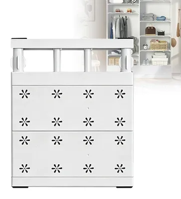 Image de Omgoods - Étagère réglable pour armoire, sans perçage, système de rangement télescopique