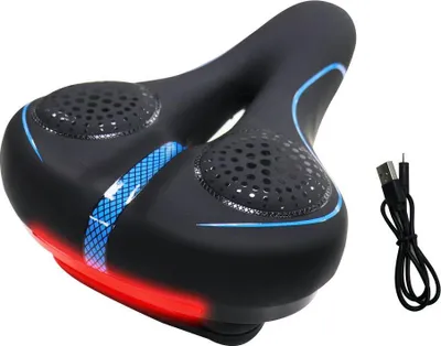 Image de Selle de vélo avec éclairage LED intégré FSBSD-232-1 noir