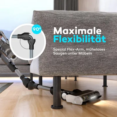 Produktbild von BALTER Vertu X11 PRO Hand-akku staubsauger mit Wischfunktion 350 W & Saugleistung|Alles-in-einem staubsauger beutellos mit 50 Min Laufzeit & HEPA Filt