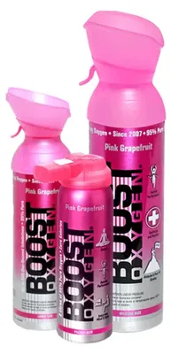 Produktbild von Boost Oxygen Sauerstoffdose zum Inhalieren Pink Grapefruit, groß, 9L