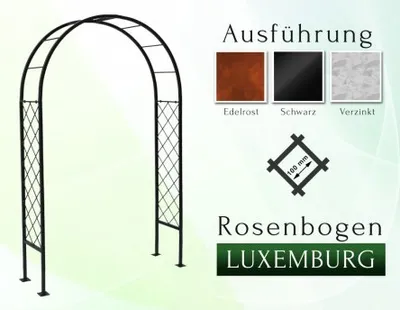 Produktbild von Rosenbogen LUXEMBURG Gesamtbreite 1,4 m Edelrost Pergola Rozenboog Rose Arch