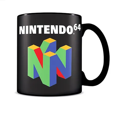 Produktbild von NINTENDO N64 Tasse Becher schwarz Keramik Kaffeetasse