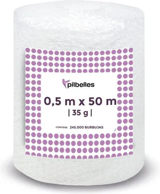 Produktbild von Famanu Luftpolsterfolie 50 cm breit - 50 m lang für sichere Verpackungen und Umzüge
