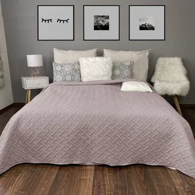 Produktbild von HOMELEVEL Tagesdecke Bett & Sofaüberwurf Bettüberwurf Sofa Tages Flechtmuster Decken Betthusse XXL Decke Überwurf Überdecke Altrose 200cm x 220cm