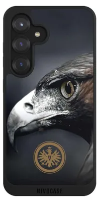 Produktbild von NIVOCASE Handyhülle für Samsung Galaxy S25  Hülle NIVOpure Case Schwarz Adler Eintracht Frankfurt Offizielles Lizenzprodukt
