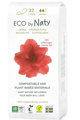 Zdjęcie produktu dla Eco by Naty, Wkladki, 32 sztuki (PRODUKT Z NIEMIEC)