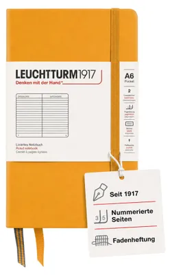 Produktbild von LEUCHTTURM1917 365627 Notizbuch Pocket (A6), Hardcover, 187 nummerierte Seiten,