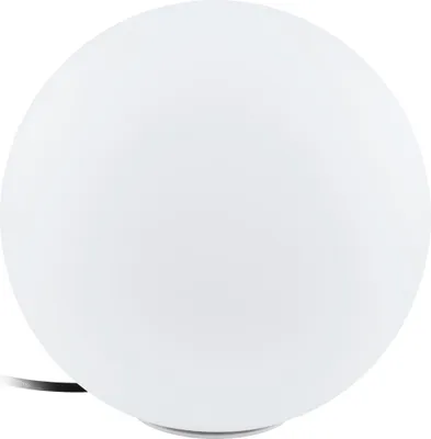 Produktbild von EGLO Garten Kugel Monterolo, 1 flammige Außenleuchte, Stehleuchte aus Kunststoff, Farbe: Weiß, Fassung: E27, Ø: 30 cm, IP65