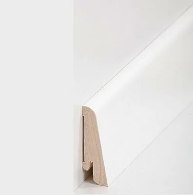 Produktbild von Sockelleiste Echtholzfurnier 20 x 58 x 2500 mm Weiß Echtholzfurnier Fußleiste furniert by PROVISTON 62.5 Meter | 25 Stück
