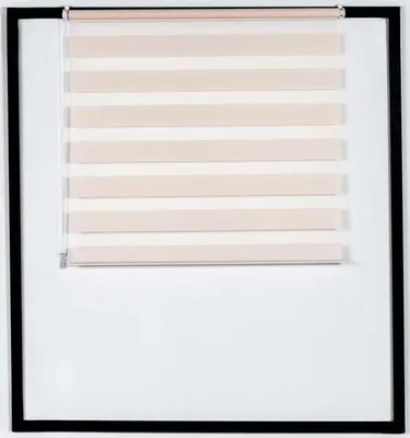 Produktbild von CLP Doppelrollo mit Klemmfix Fixierung ohne Bohren creme 105x150 cm