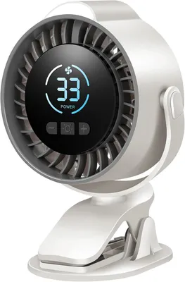 Produktbild von Kinderwagen Clip Ventilator 720° drehbar, leiser tragbarer USB Ventilator mit Akku, 100 Stufen & Nachtlicht für Baby & Outdoor