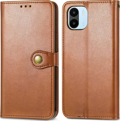 Produktbild von Mobigear Snap Button  Xiaomi Redmi A1 4G Hülle Klapphülle Geldbörse - Braun