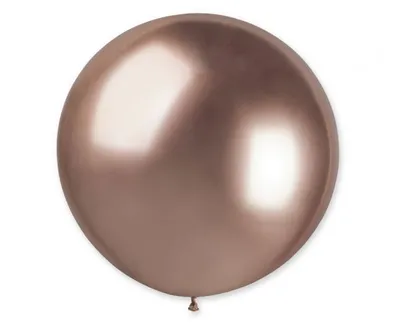 Image de Ballons en latex Gemar - chromés rose doré - rosegold - brillants - 5 pièces - 80 cm