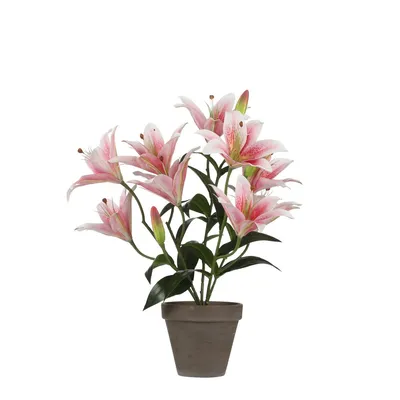Produktbild von Kunstpflanze Tiger-Lilie Mica Decorations Ø 13,5 cm H 47 cm rosa