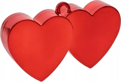 Immagine prodotto di Peso per palloncino doppio cuore rosso 130 g Decorazione per San Valentino