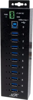 Imagen del producto de Exsys EX-1510HMVS: Concentrador (Hub) con 10 puertos USB 3.2 Gen 1