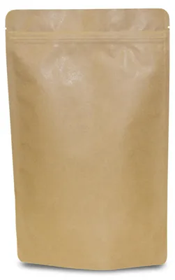 Produktbild von 100x Standbodenbeutel Kraftpapier braun ALU-FREI 130x225x70mm 500ml