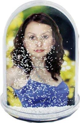 Immagine prodotto di ZEP XXL palla glitter SNOW 12,5 cm palla fotografica acrilica per foto 12,5x7,5 cm