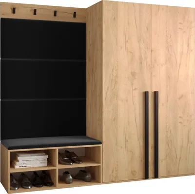 Produktbild von Garderobe MIRO Set 5 mit gepolsterten Paneelen Industrial Design