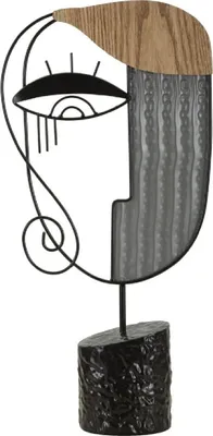 Image de Mauro Ferretti sculpture Picassy 24x8,5x49 noir naturel