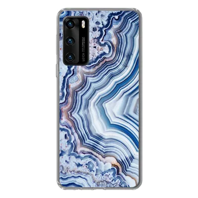 Produktbild von MuchoWow® Handyhülle Schutzhülle Hülle für Huawei P40 Natursteine - Abstrakt - Chic Silikon Softcase Handy Hülle - Handytasche