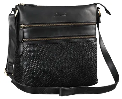 Produktbild von Benthill Shopper Damen Leder - Ledertasche mit Reißverschluss - Umhängetasche aus Echtleder - Handtasche Vintage - Bag Beutel - Frauen Schulterbeutel