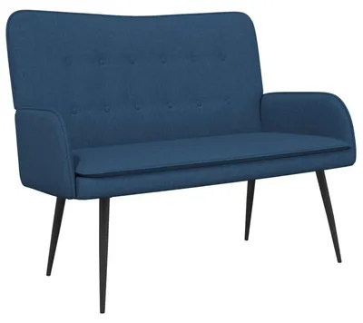 Immagine prodotto di vidaXL Divano a 2 posti blu 115 x 61 x 87 cm in tessuto